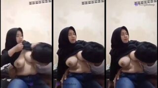 Bokeb hijab indo nyusuin pacarnya dikost